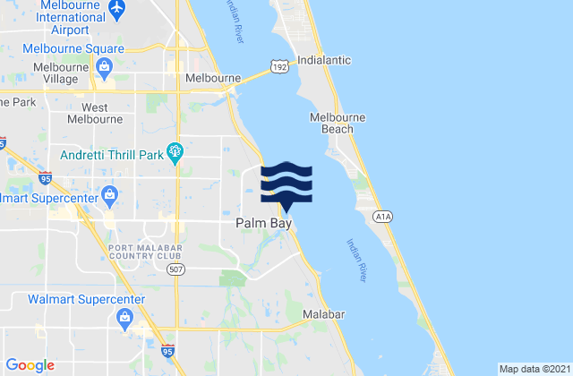 Palm Bay, United Statesの潮見表地図