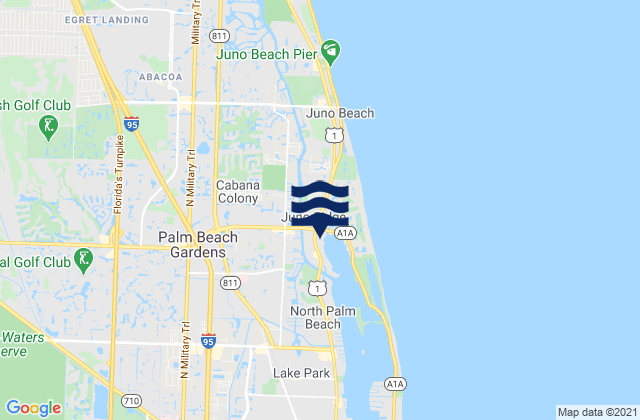 Palm Beach (Pga Boulevard Bridge), United Statesの潮見表地図