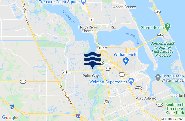Palm City, United Statesの潮見表地図