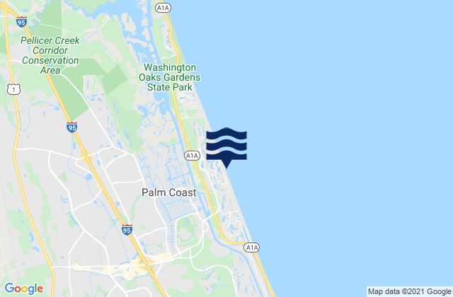 Palm Coast, United Statesの潮見表地図