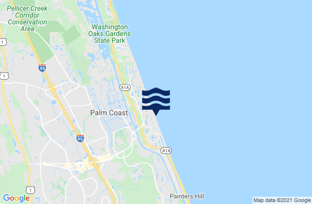 Palm Coast Marina, United Statesの潮見表地図