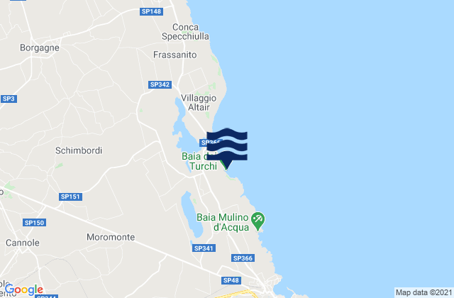 Palmariggi, Italyの潮見表地図