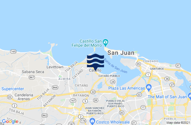 Palmas Barrio, Puerto Ricoの潮見表地図
