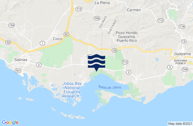 Palmas Barrio, Puerto Ricoの潮見表地図