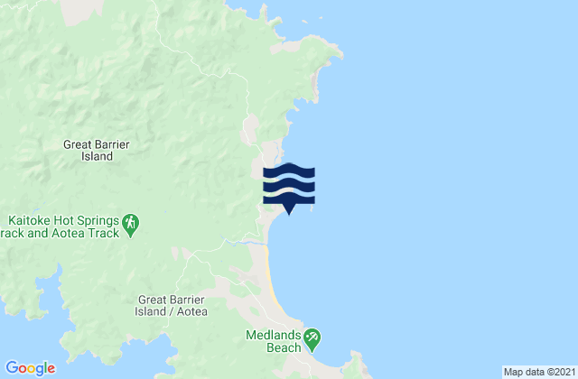 Palmers Island, New Zealandの潮見表地図