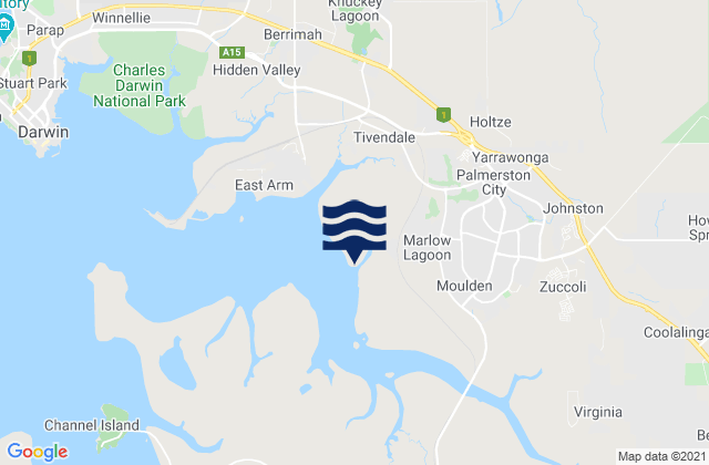 Palmerston, Australiaの潮見表地図