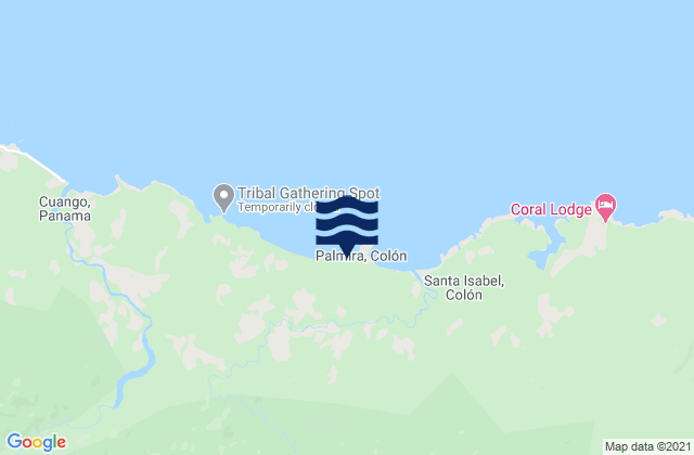 Palmira, Panamaの潮見表地図
