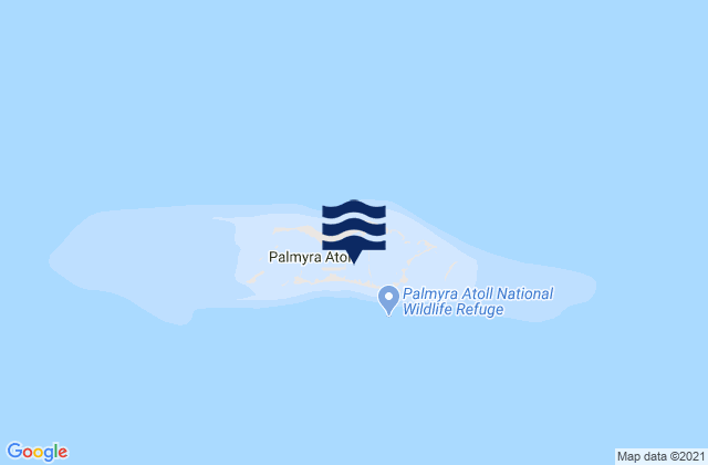 Palmyra Atoll, United States Minor Outlying Islandsの潮見表地図