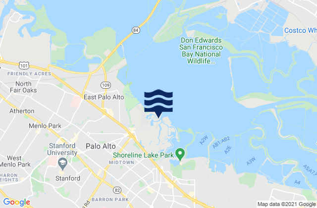 Palo Alto Yacht Harbor, United Statesの潮見表地図