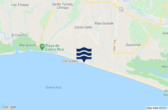 Palo Grande, Panamaの潮見表地図