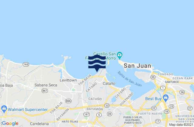 Palo Seco Barrio, Puerto Ricoの潮見表地図