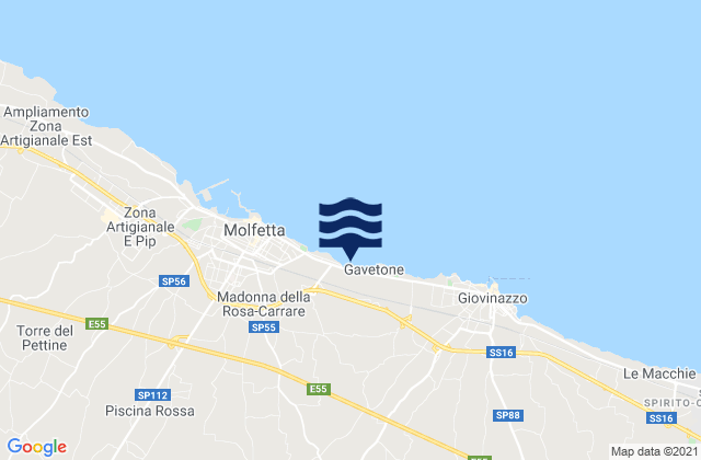 Palombaio, Italyの潮見表地図