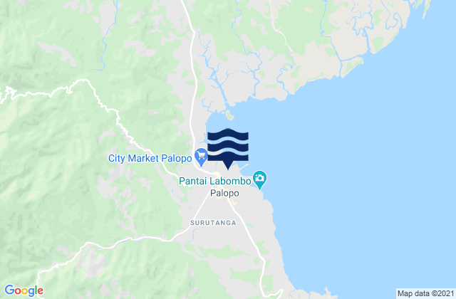 Palopo, Indonesiaの潮見表地図