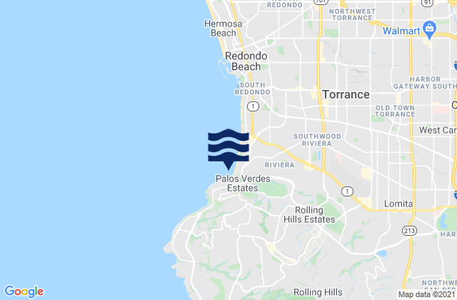 Palos Verdes Estates, United Statesの潮見表地図
