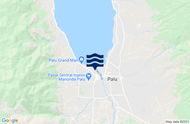 Palu, Indonesiaの潮見表地図