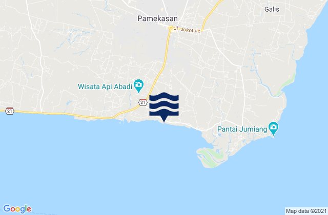 Pamekasan, Indonesiaの潮見表地図