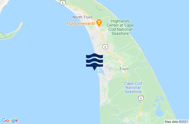 Pamet Harbor, United Statesの潮見表地図
