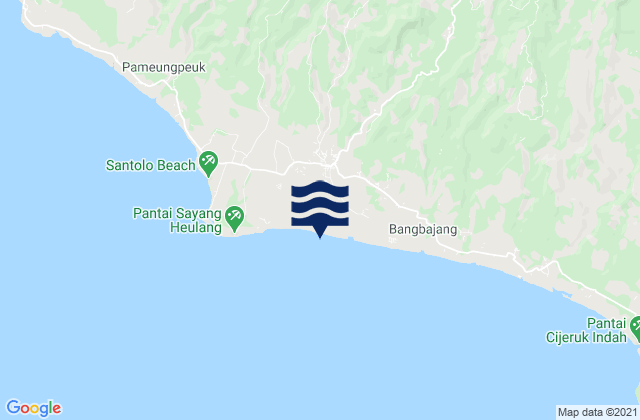 Pameungpeuk, Indonesiaの潮見表地図