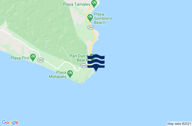 Pan Dulce, Costa Ricaの潮見表地図