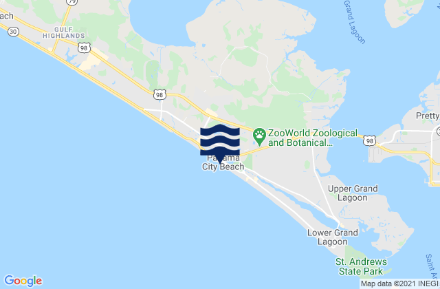 Panama City Beach, United Statesの潮見表地図
