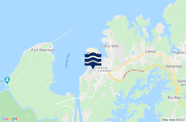 Panama City, Panamaの潮見表地図