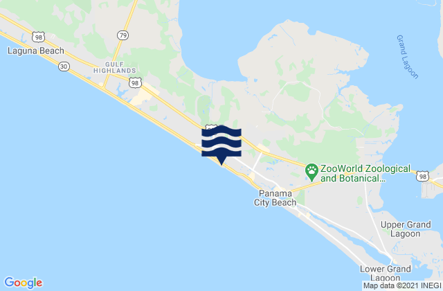Panama City Pier, United Statesの潮見表地図