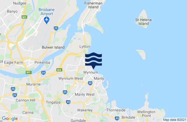 Pandanus Beach, Australiaの潮見表地図