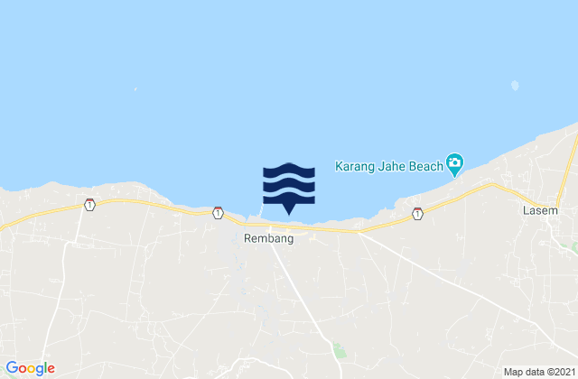 Pandean, Indonesiaの潮見表地図