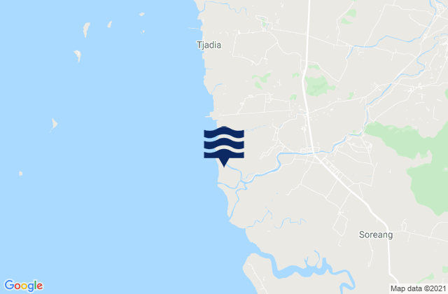 Pangkajene, Indonesiaの潮見表地図