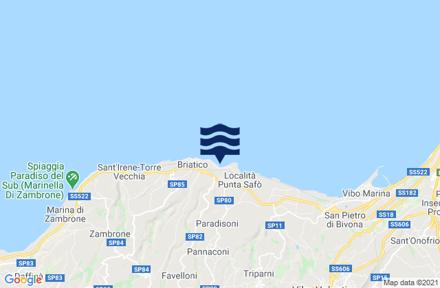 Pannaconi, Italyの潮見表地図