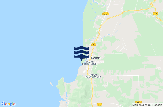 Pantai Remis, Malaysiaの潮見表地図