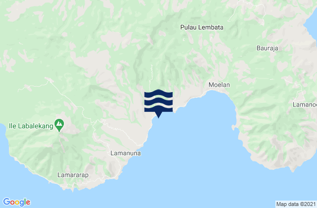 Paobokol, Indonesiaの潮見表地図