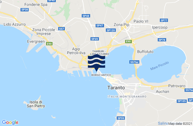 Paolo VI, Italyの潮見表地図