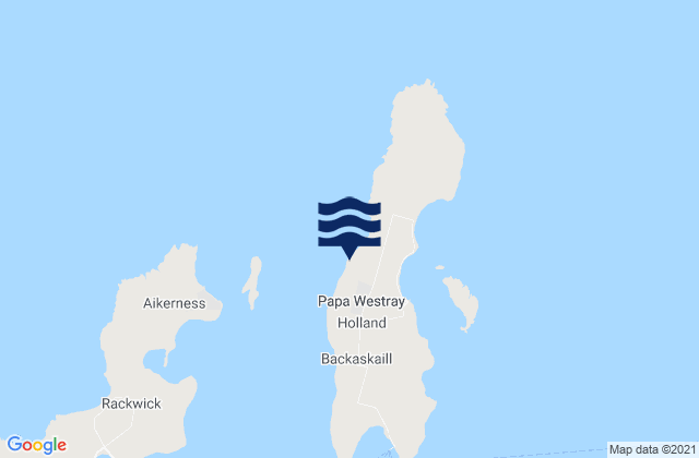 Papa Westray Island, United Kingdomの潮見表地図