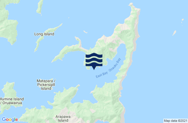 Papakura Bay, New Zealandの潮見表地図