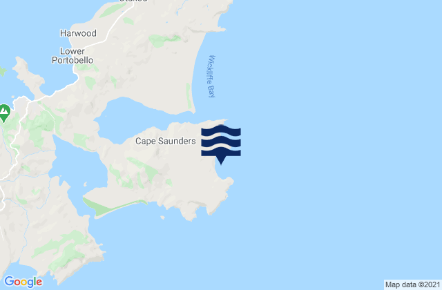 Papanui Beach, New Zealandの潮見表地図