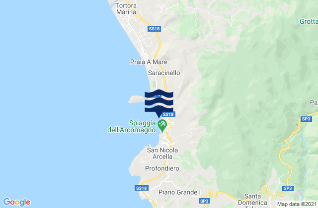 Papasidero, Italyの潮見表地図