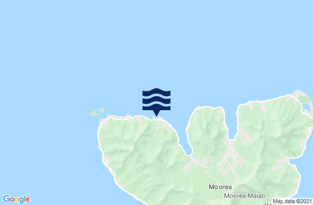Papetoai, French Polynesiaの潮見表地図