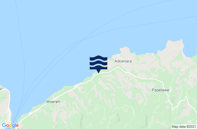 Papilawe, Indonesiaの潮見表地図