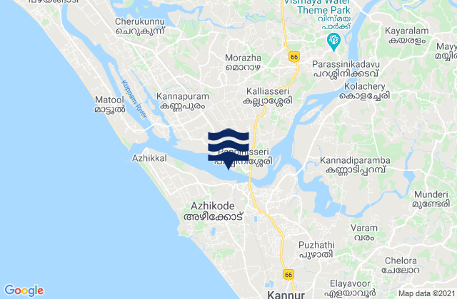 Pappinisseri, Indiaの潮見表地図