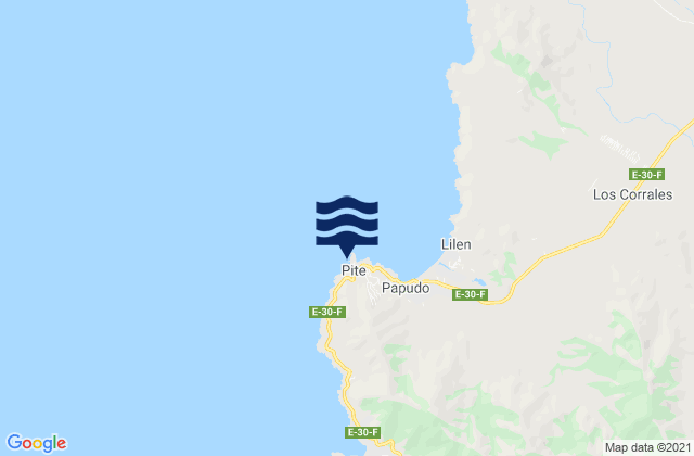 Papudo, Chileの潮見表地図