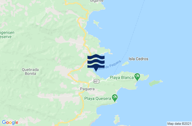 Paquera, Costa Ricaの潮見表地図
