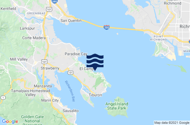 Paradise Cove, United Statesの潮見表地図