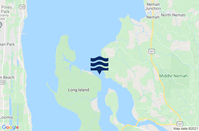 Paradise Point Long Island, United Statesの潮見表地図
