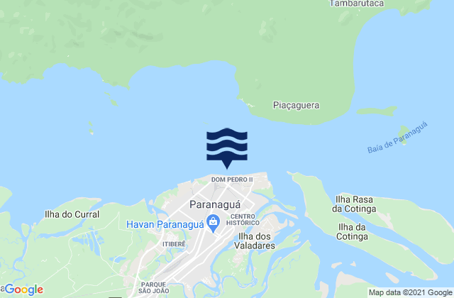 Paranagu, Brazilの潮見表地図