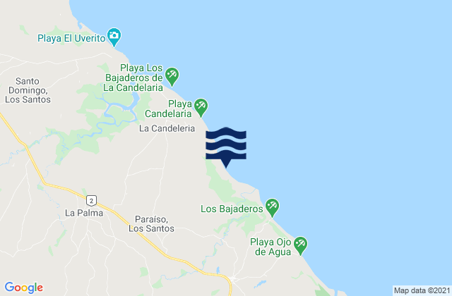 Paraíso, Panamaの潮見表地図