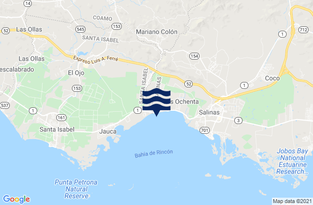 Parcelas Peñuelas, Puerto Ricoの潮見表地図