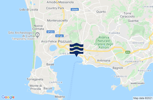 Parete, Italyの潮見表地図
