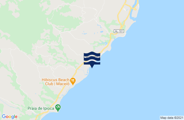 Paripueira, Brazilの潮見表地図