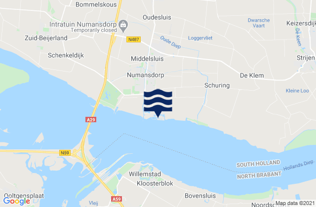 Parksluis, Netherlandsの潮見表地図
